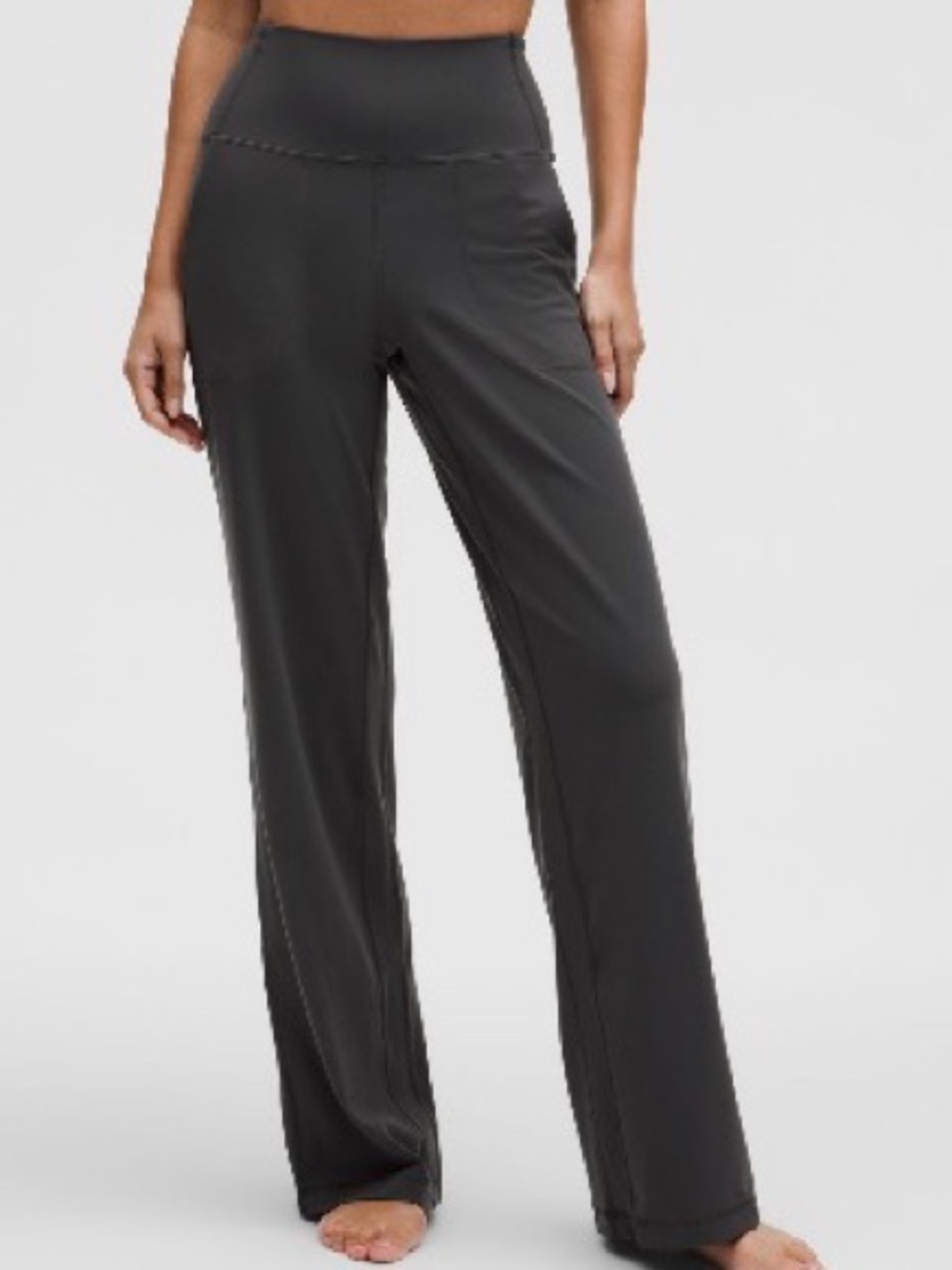 Grey Lululemon high rise wide leg pant SHORT